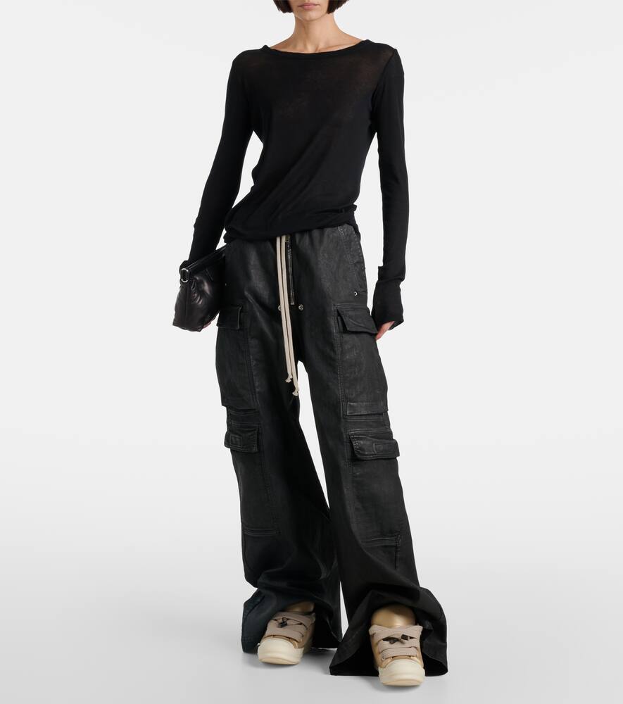 Rick Owens Puffer Low-top Sneakers With Jumbo Laces In Gold