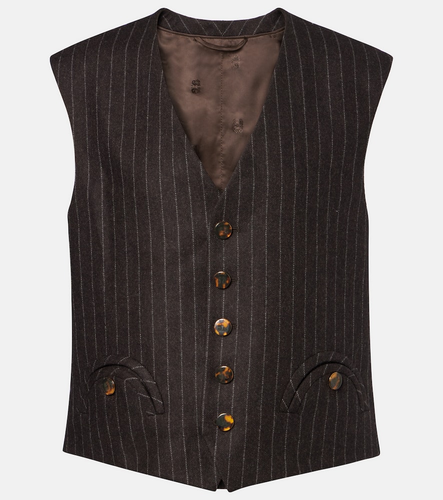 Blaze Milano Blazé Milano Feral pinstripe wool and cashmere vest