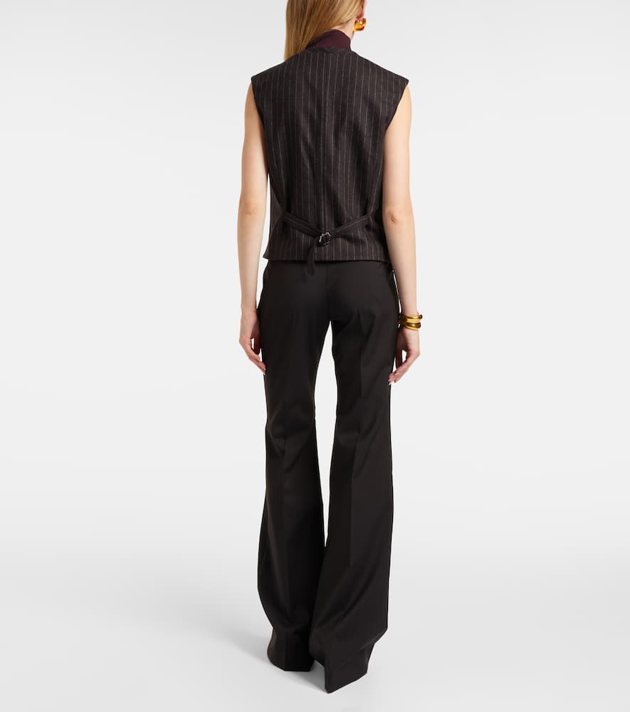 Blazé Milano Feral Wool And Cashmere Vest In Brown
