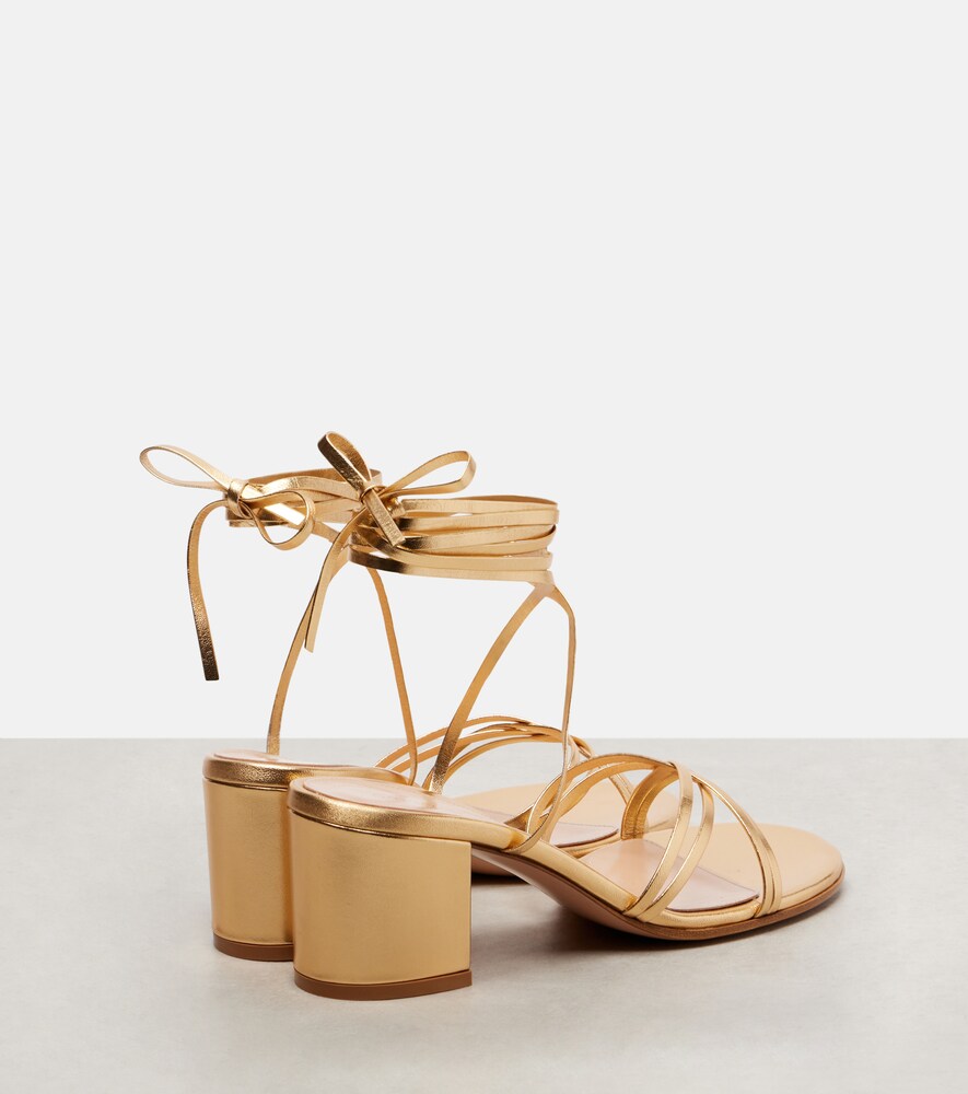 Metallic Leather Sandals