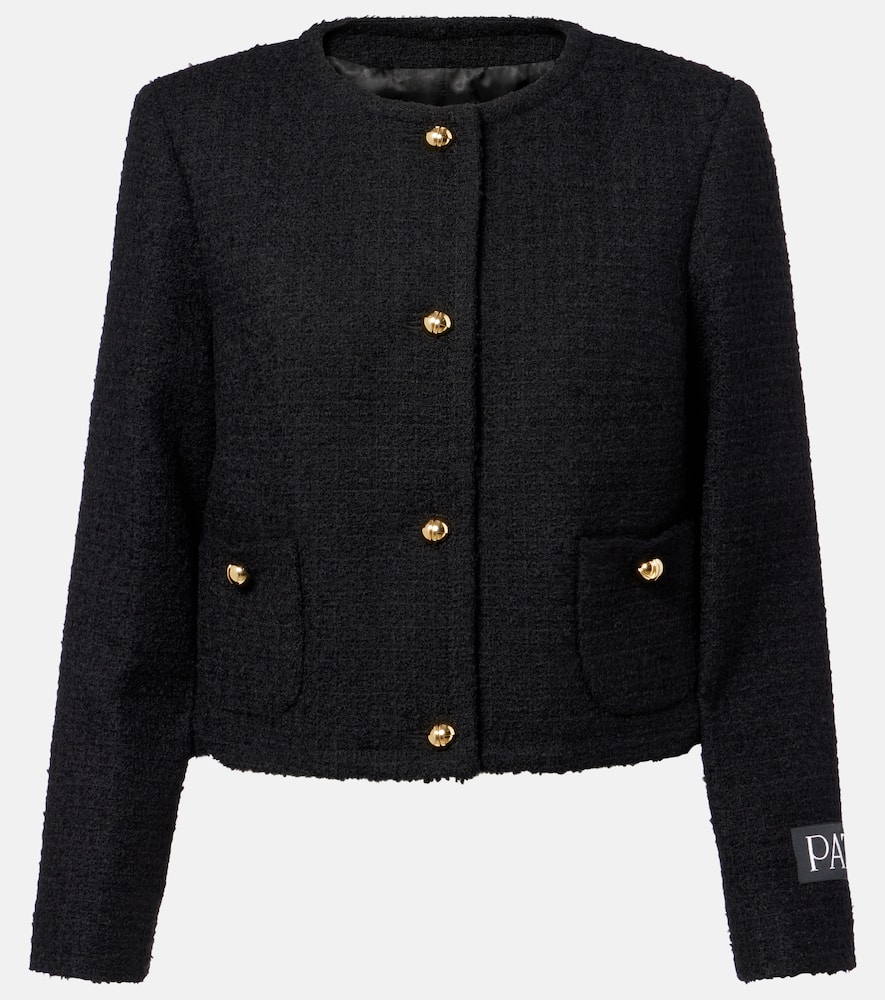 Wool-blend tweed jacket