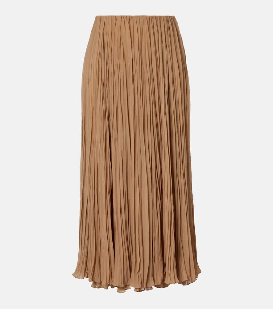 Jordyn pleated chiffon maxi skirt