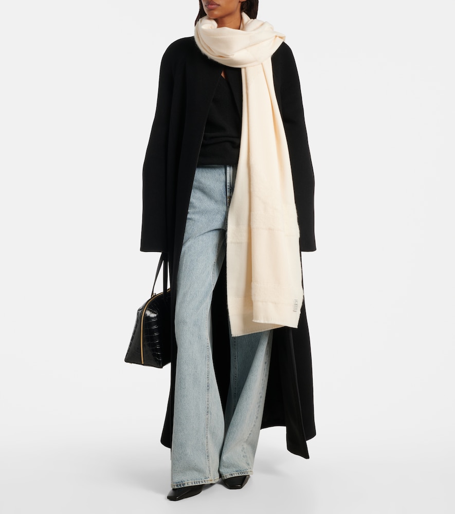 Monogram Wool And Alpaca-Blend Scarf