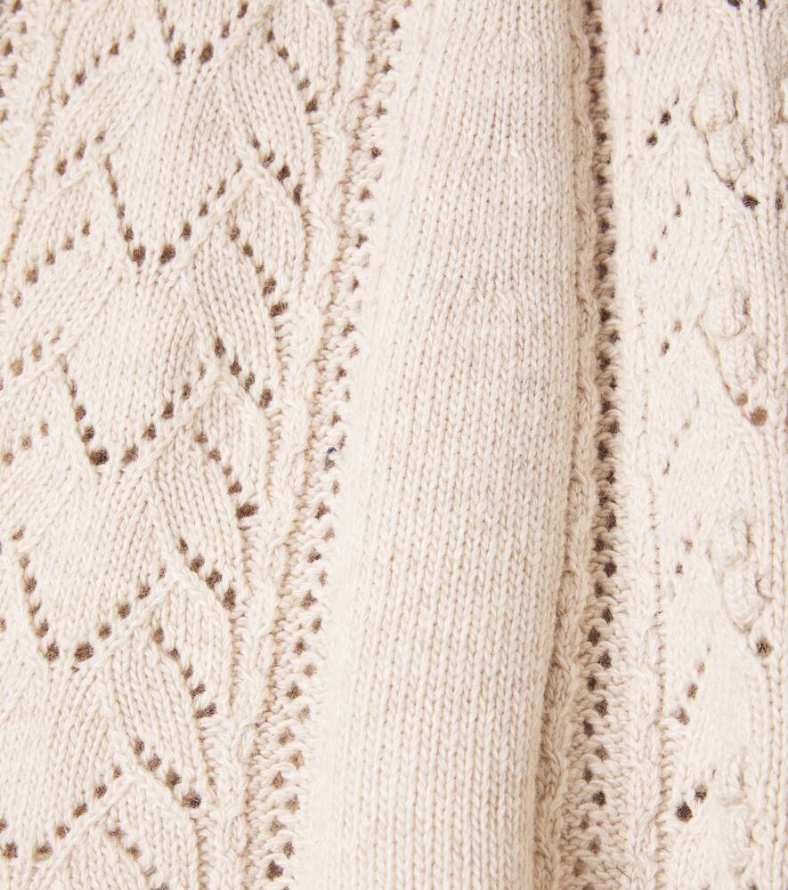 The New Society Lila Open-knit Skirt In Neutral