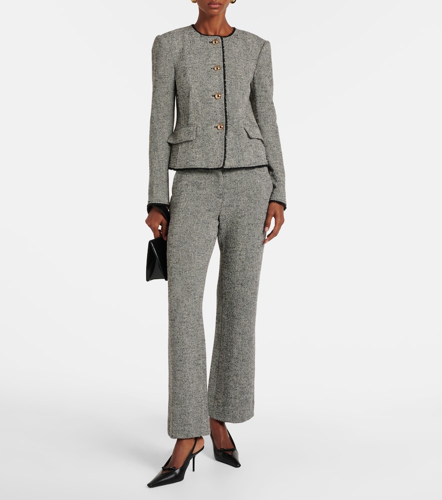 Simkhai Ivie Herringbone Jacket In Black