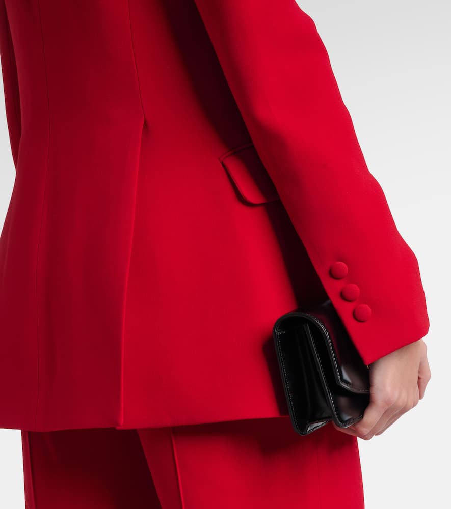 Elie Saab Floral-appliqué Cady Blazer In Red