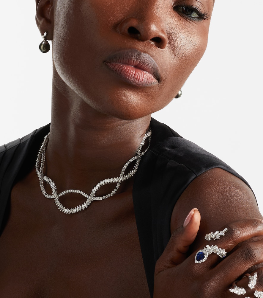 Yeprem Y-Couture 18kt white gold necklace with diamonds