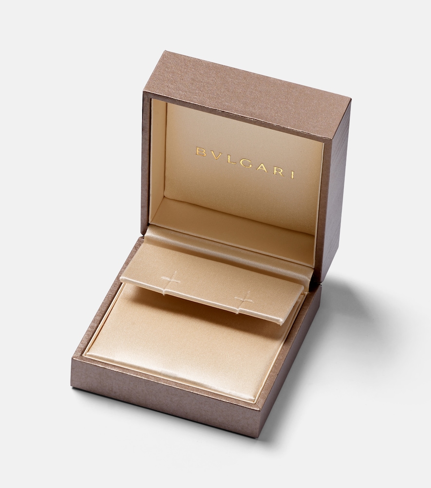  Bvlgari Bvlgari B.zero1 18kt Gold Hoop Earrings With Diamonds 