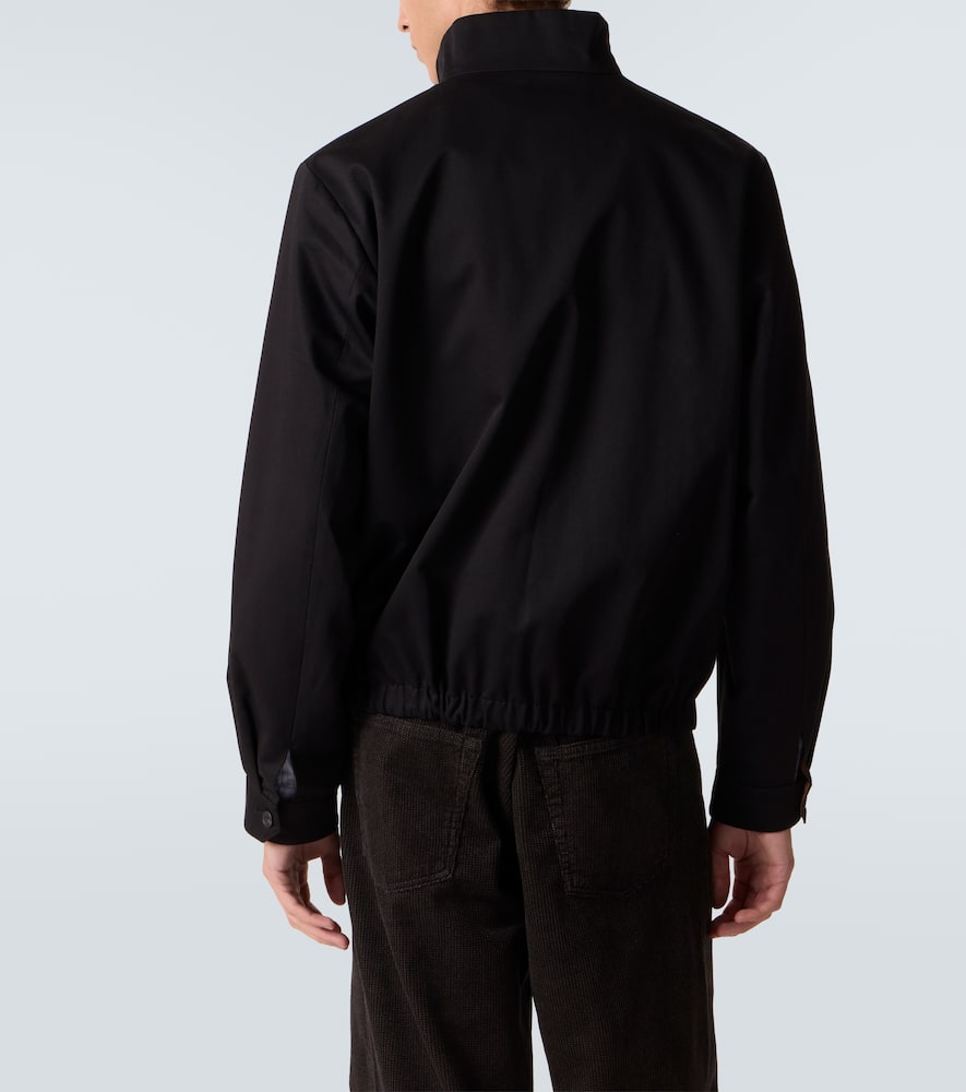Our Legacy Mens Tasteful Black Casino High-neck Cotton-twill Jacket In Blue