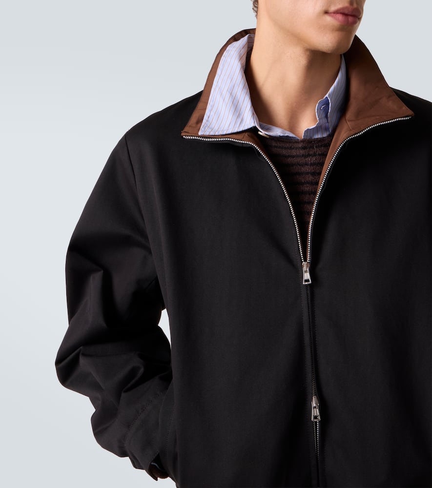 Our Legacy Mens Tasteful Black Casino High-neck Cotton-twill Jacket In Blue