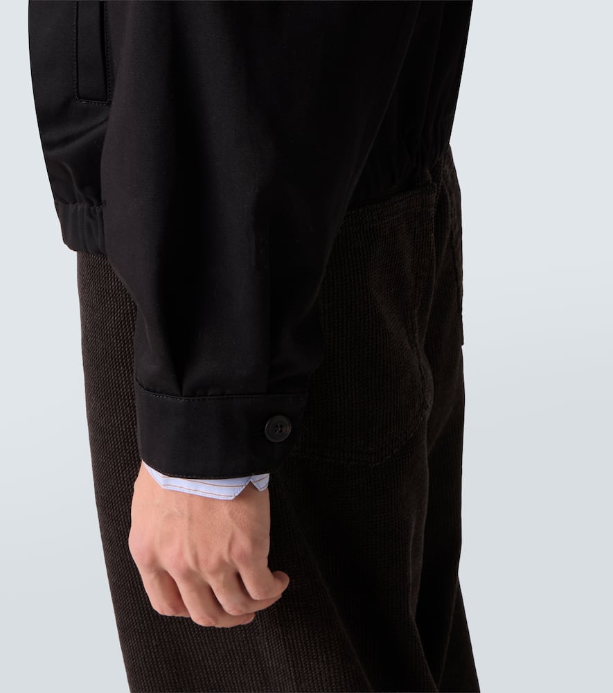 Our Legacy Mens Tasteful Black Casino High-neck Cotton-twill Jacket In Blue