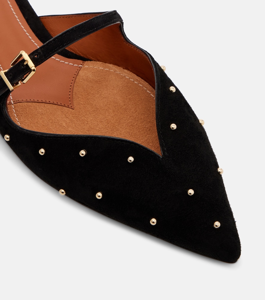  Zimmermann Zimmermann Verzierte Slippers Aura Aus Veloursleder 