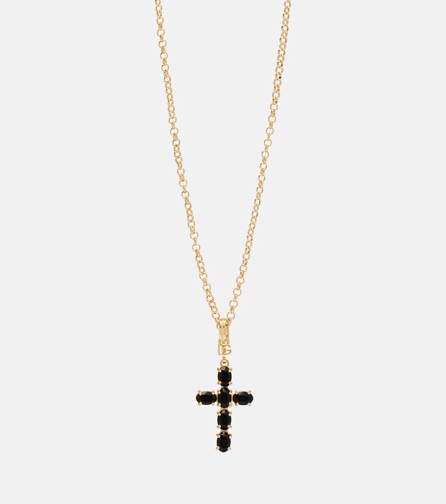 Dolce&Gabbana Women's Gold Cross Embellished Chain Necklace - Mytheresa