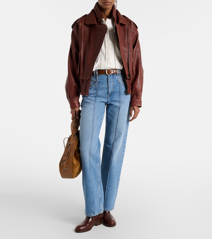 Isabel Marant Aneli leather bomber jacket