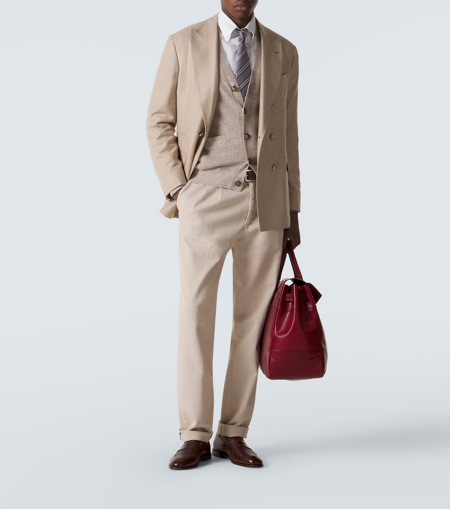  Brunello Cucinelli Brunello Cucinelli Cardigan Aus Leinen Und Baumwolle 