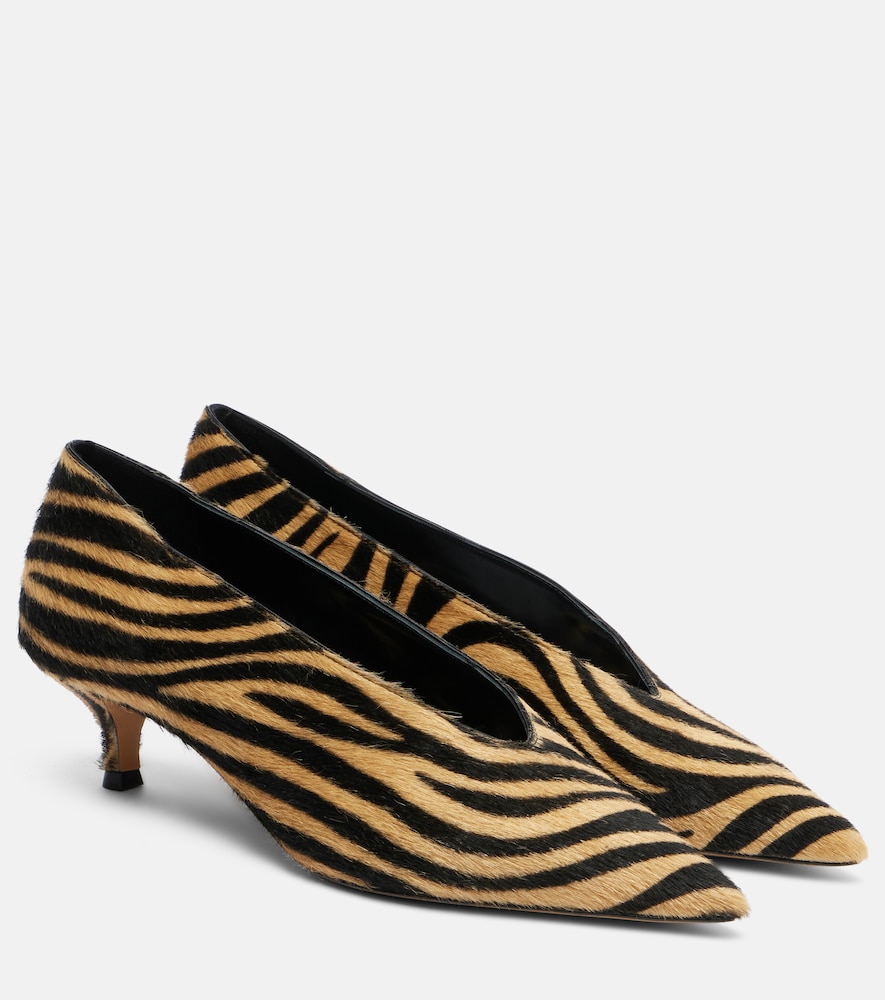 Le Monde Beryl Le Monde Béryl Babouche 40 zebra-print calf hair pumps