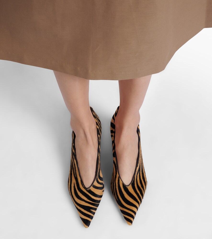 Le Monde Béryl Babouche 40 zebra-print calf hair pumps