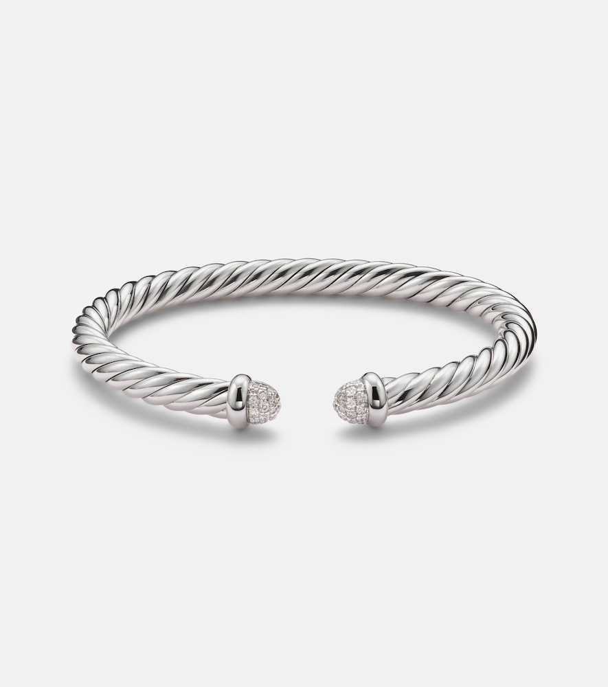 David Yurman Cable Flex sterling silver cuff bracelet with diamonds | Thumbnail 6 David Yurman Cable Flex sterling silver cuff bracelet with diamonds | Thumbnail 6