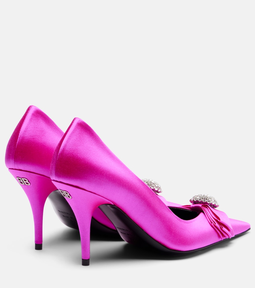 Avenue Palazzo 90 Embellished Satin Pumps