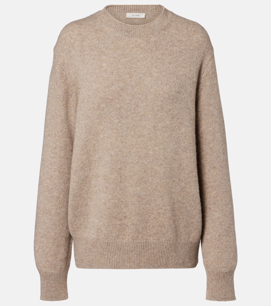 The Row Noval Knitted Cashmere Sweater In Brown