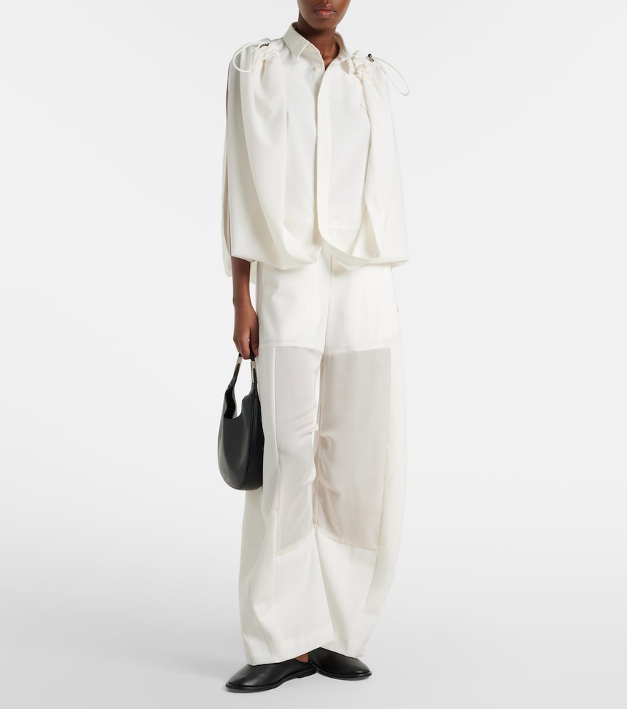 Sacai Belted barrel-leg pants