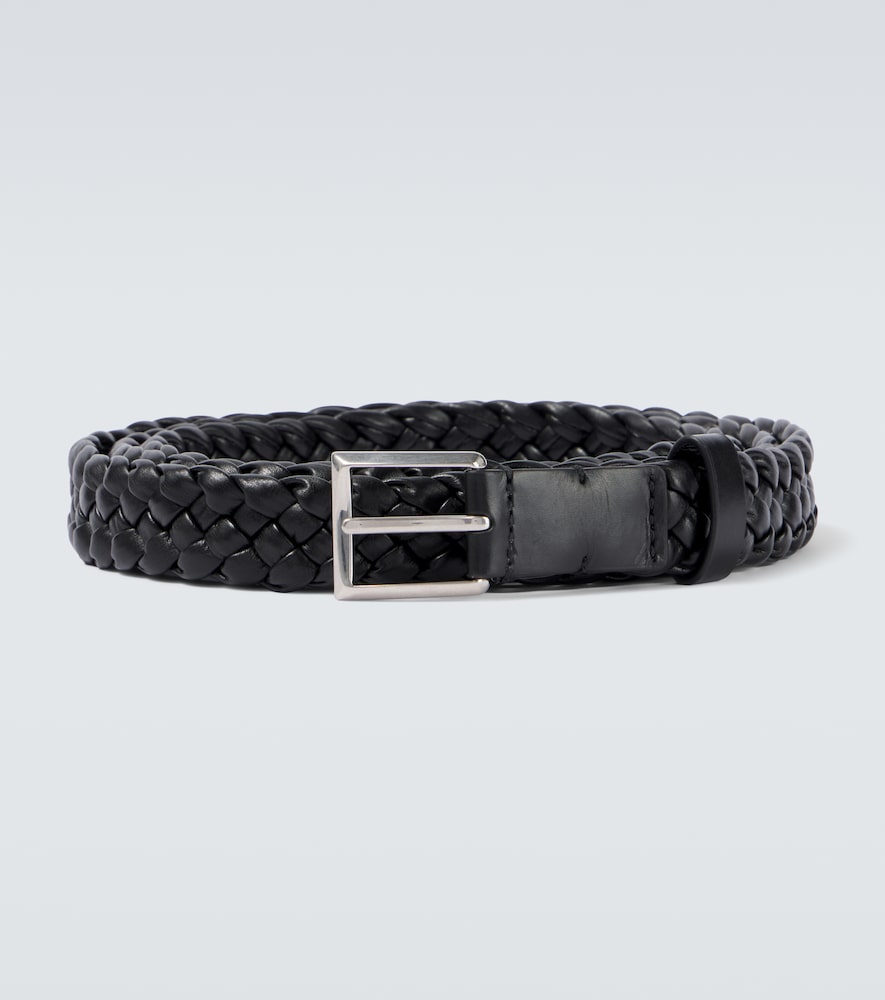 Bottega Veneta Men's Black Solo Intrecciato Leather Belt Inch Size 38 - Mytheresa