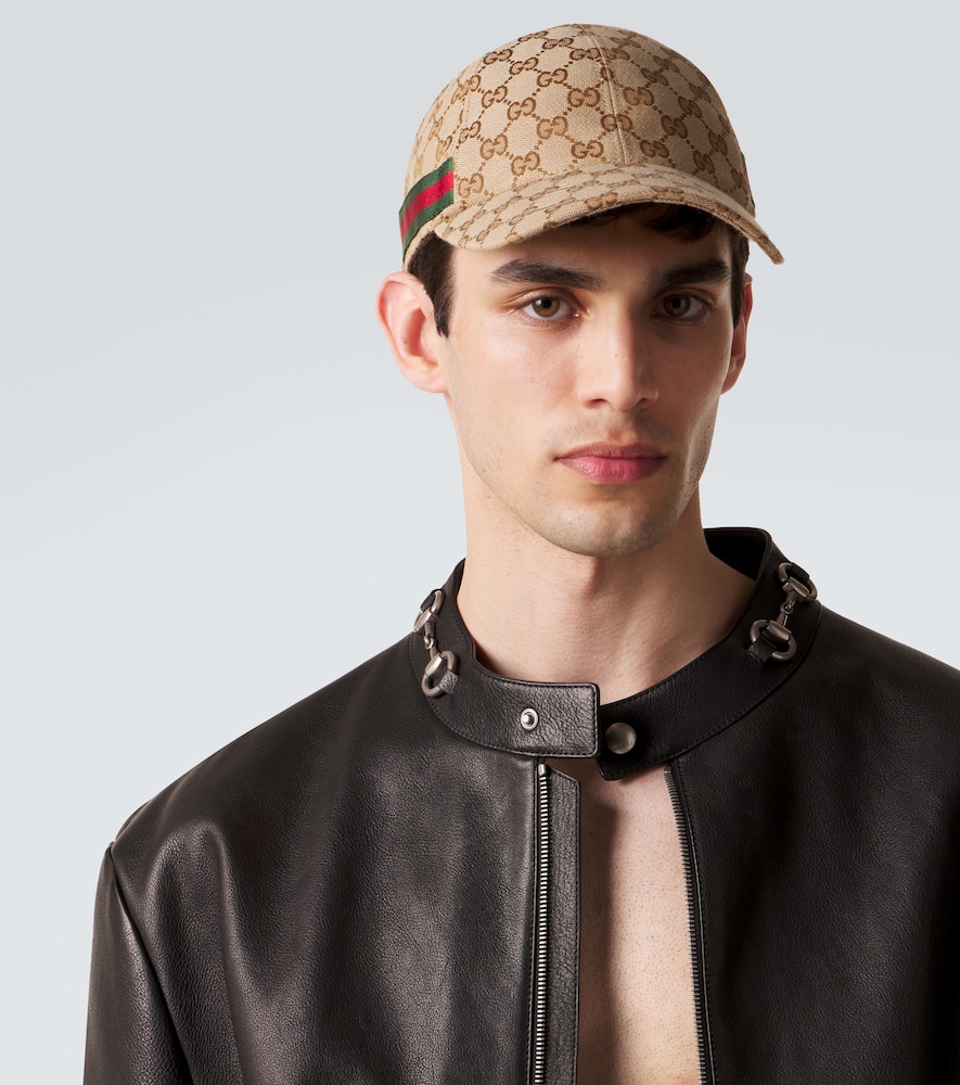 GG Canvas Web Stripe Baseball Cap