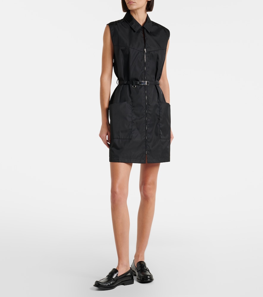 Prada Re-Nylon belted zip-up minidress