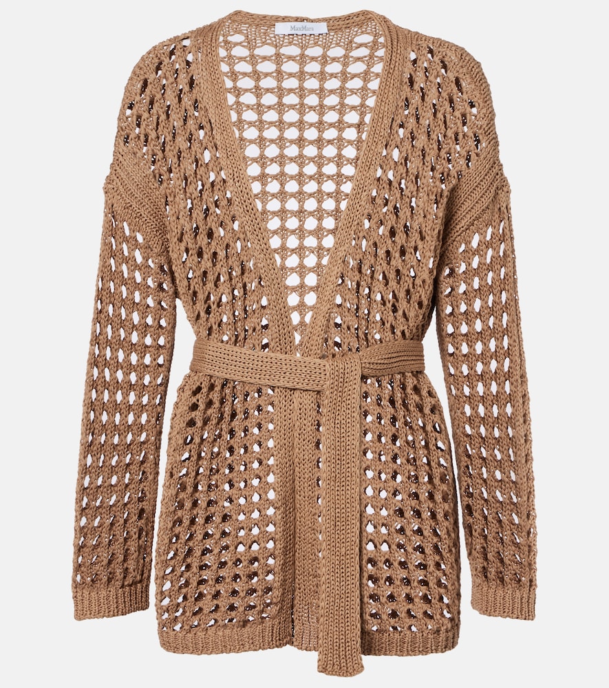 Max Mara Gelo open-knit cotton wrap cardigan