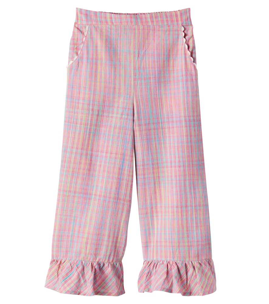 Louise Misha Loukie Checked Ruffled Cotton Pants