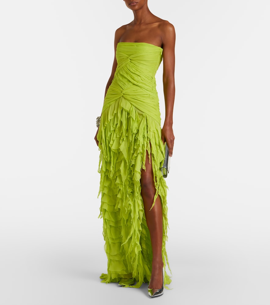 Blumarine Ruffled georgette maxi dress