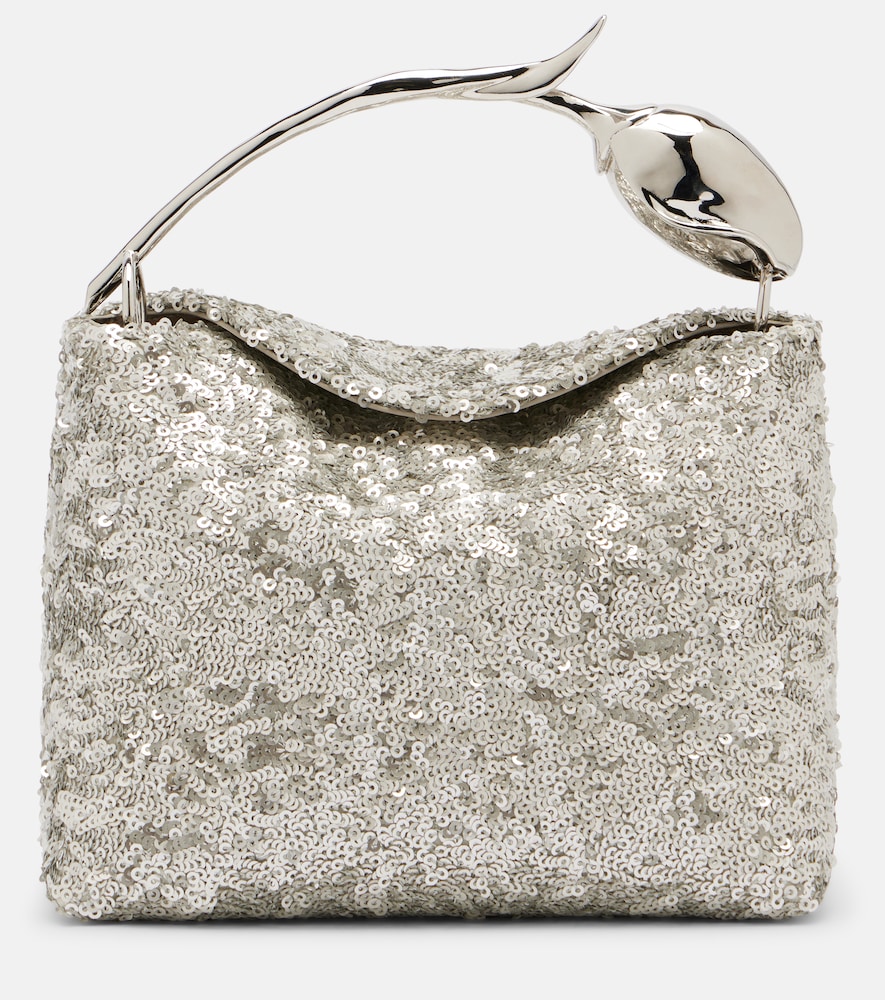 Borsa a mano Bloom Mini con paillettes