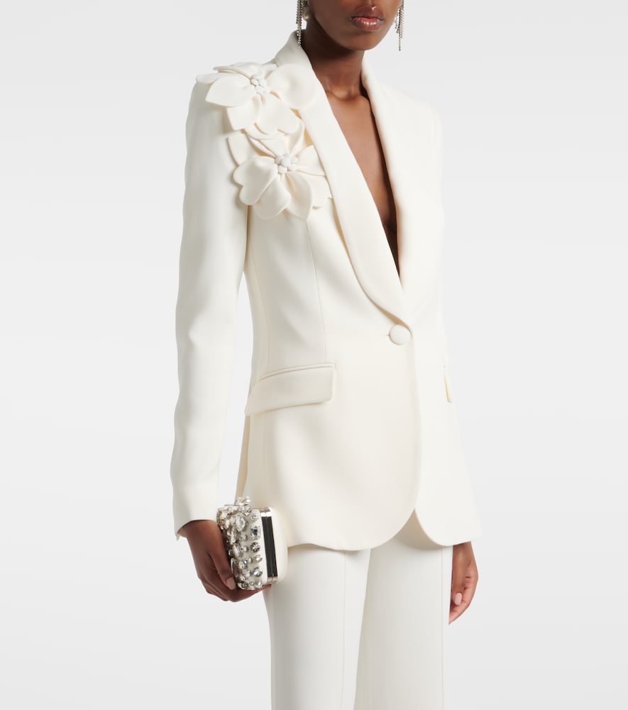  Elie Saab Elie Saab Blazer Aus Cady Mit Blumenapplikation 