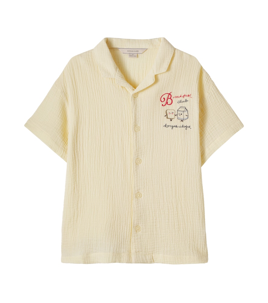 Konges Slojd Yellow Coco Embroidered Cotton Muslin Shirt Y Size 3 - Mytheresa