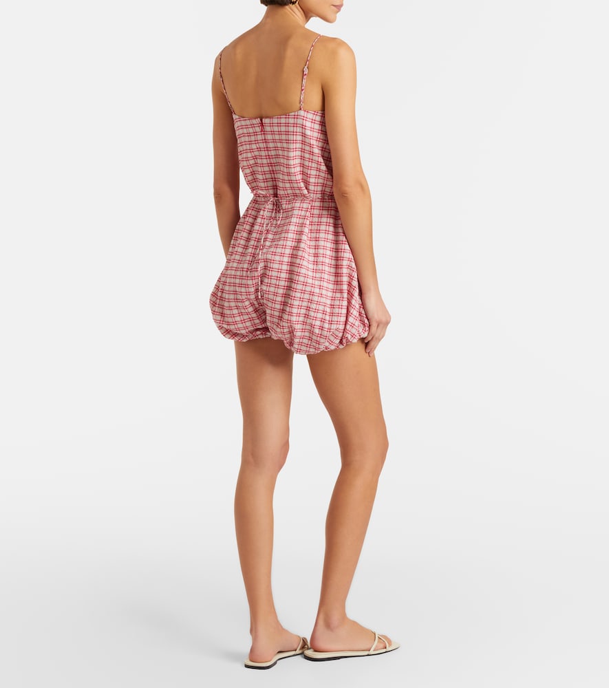  Faithfull Faithfull Riatto Checked Cotton Romper 