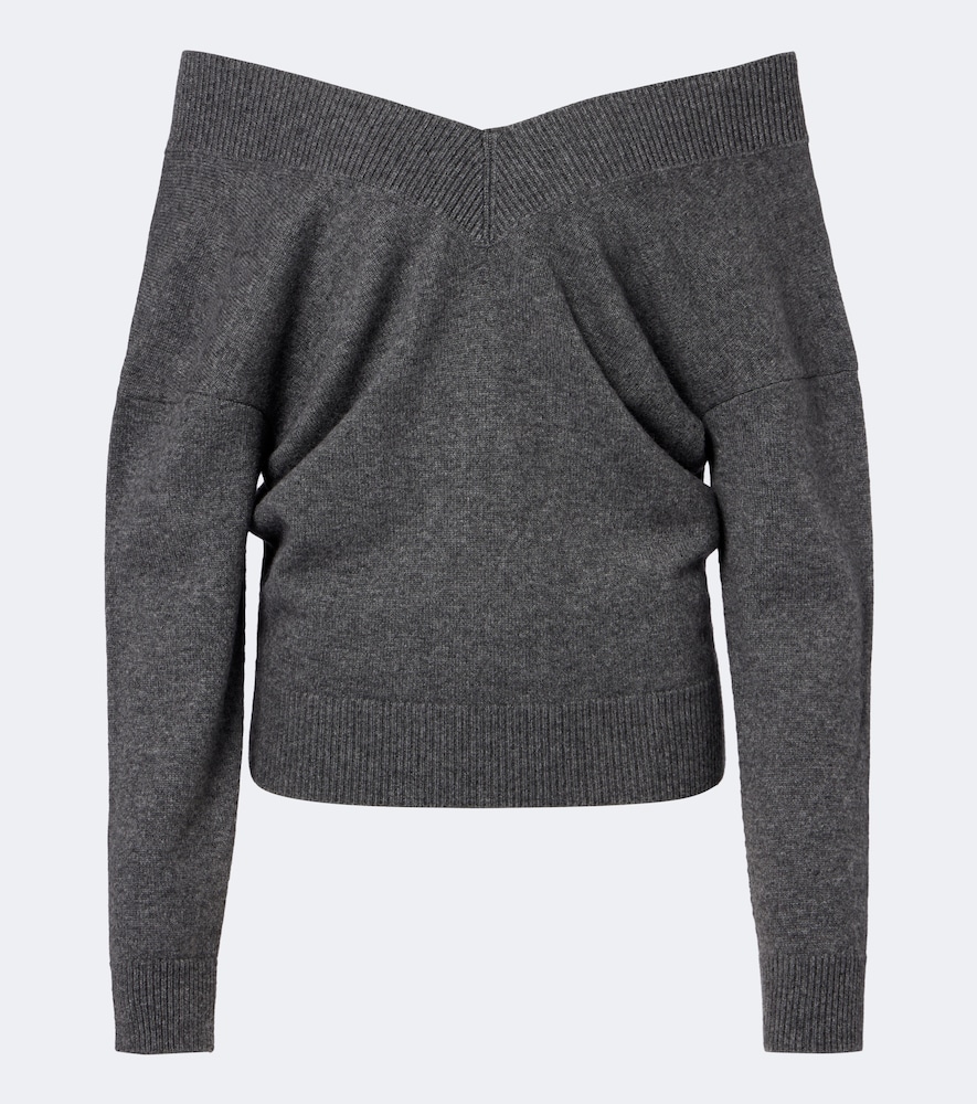 Pullover off-shoulder in Cashmere