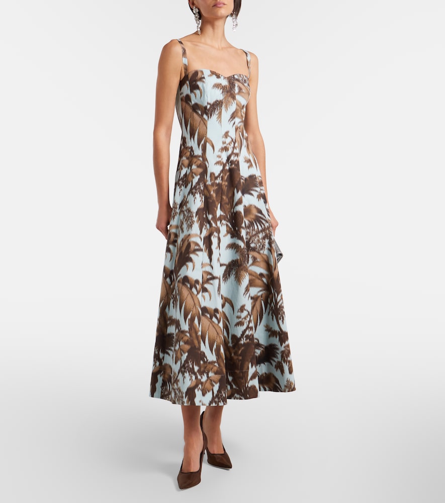  Oscar De La Renta Oscar De La Renta Midikleid Aus Popeline 