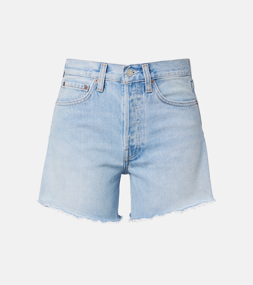 Agolde Parker Long distressed denim shorts