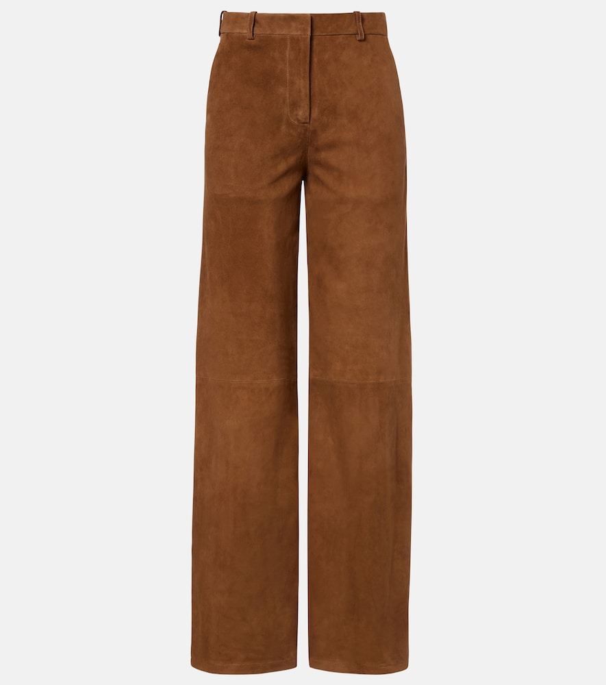 Nour Hammour Coda suede wide-leg pants - Women's Clothing