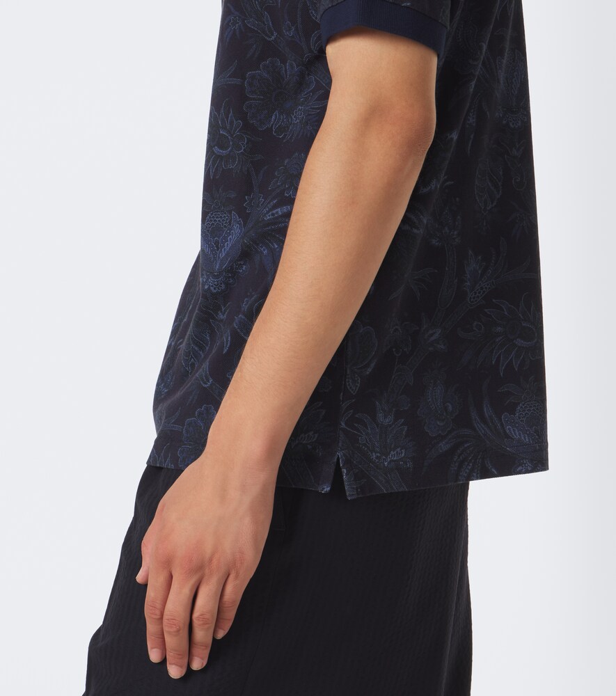 Floral Cotton Piqué Polo Shirt