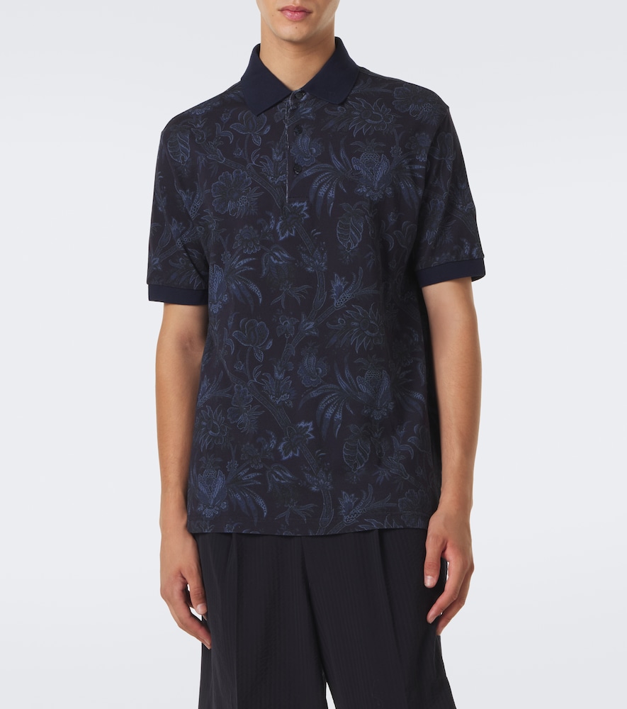 Floral Cotton Piqué Polo Shirt