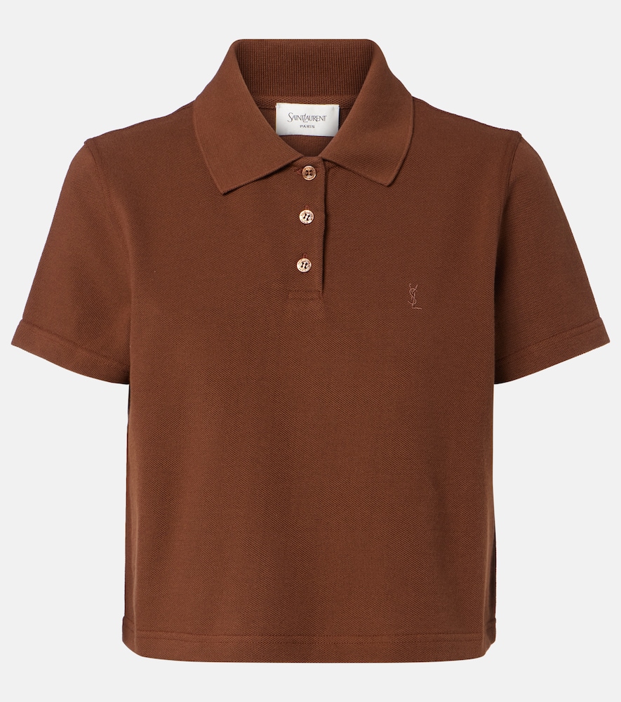 Saint Laurent Cassandre cotton piqué polo shirt | Thumbnail 6