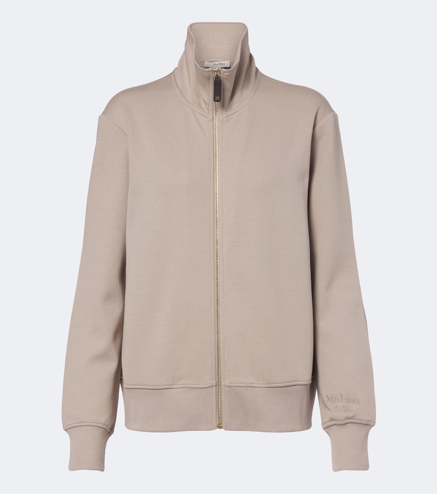 's Max Mara Cotton-blend Zip-up Sweatshirt In Beige