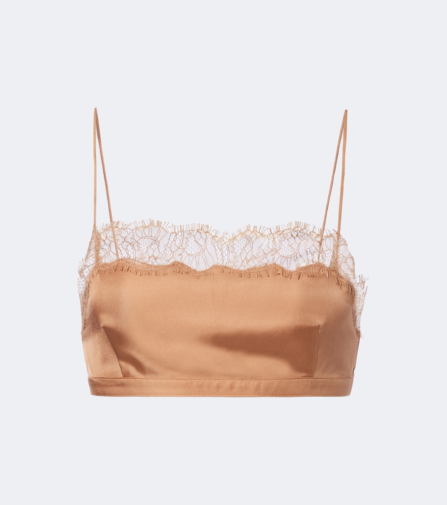 Bralette Leiko in seta con pizzo