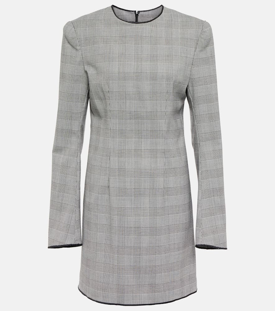 Sportmax Medeola checked wool-blend minidress