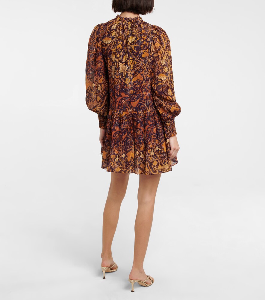 Ulla Johnson Ulla Johnson Maja Printed Chiffon Minidress 