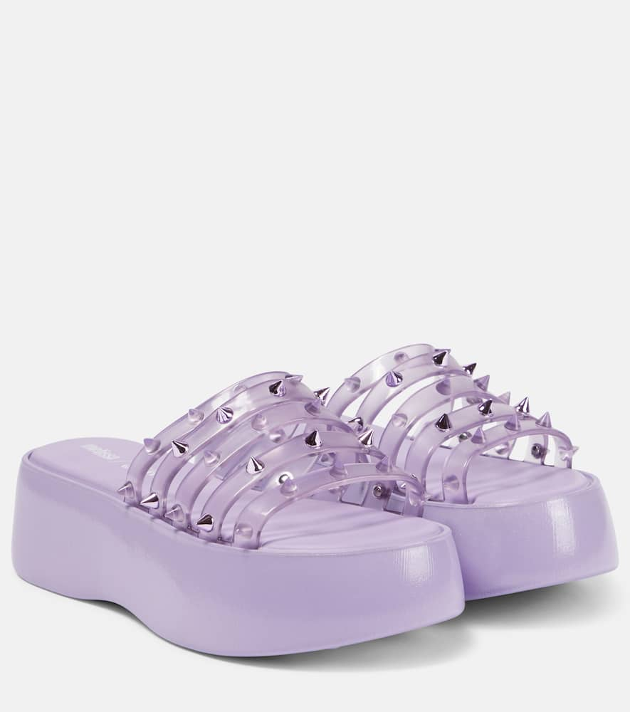 x Melissa Becky Punk Love PVC platform slides