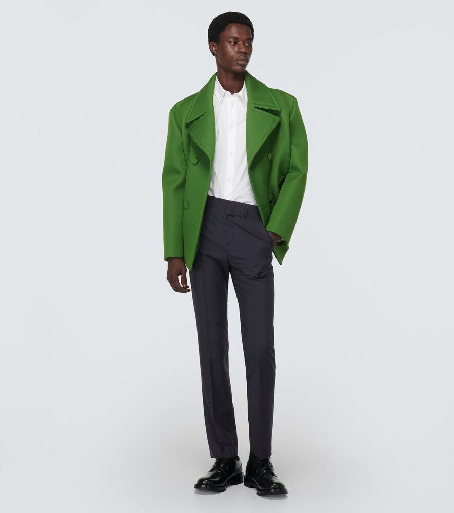  Valentino Valentino Wool And Mohair Straight Pants 
