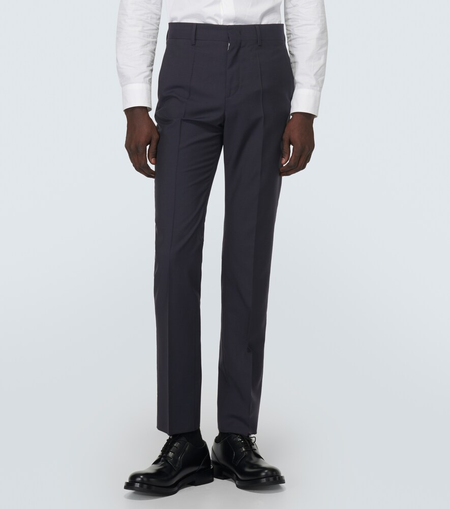  Valentino Valentino Wool And Mohair Straight Pants 