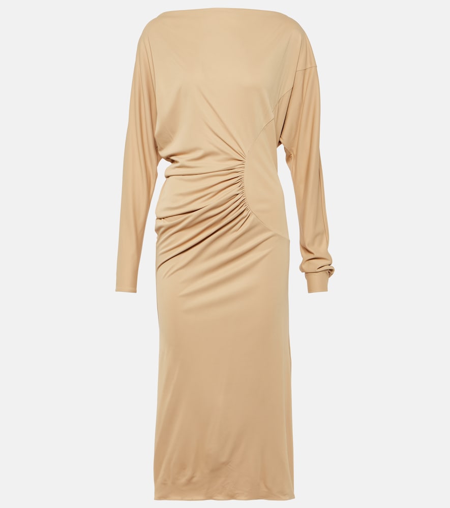Khaite Khaite Oron ruched jersey midi dress　Khaite Oron シャーリングジャージー ミディドレス